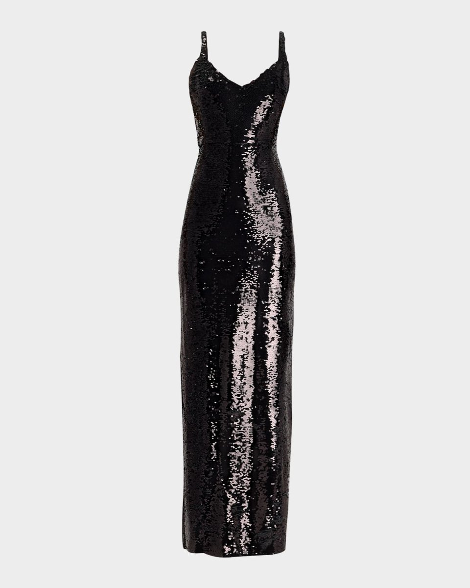 Karma Sequined Sleeveless Maxi Dress